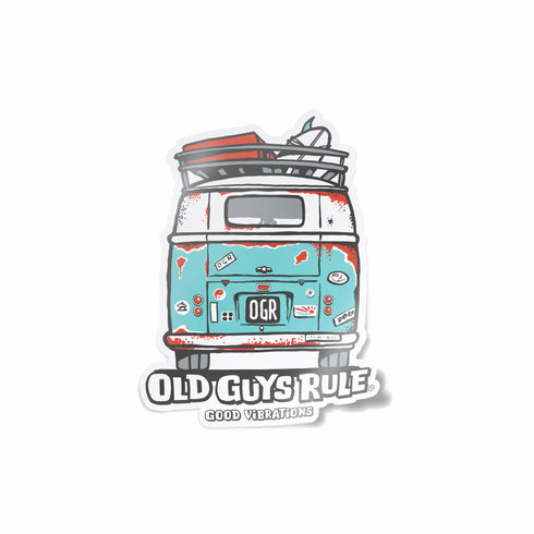 'Old Guys Rule Sticker GOOD VIBES III' DECAL - REAR VIEW